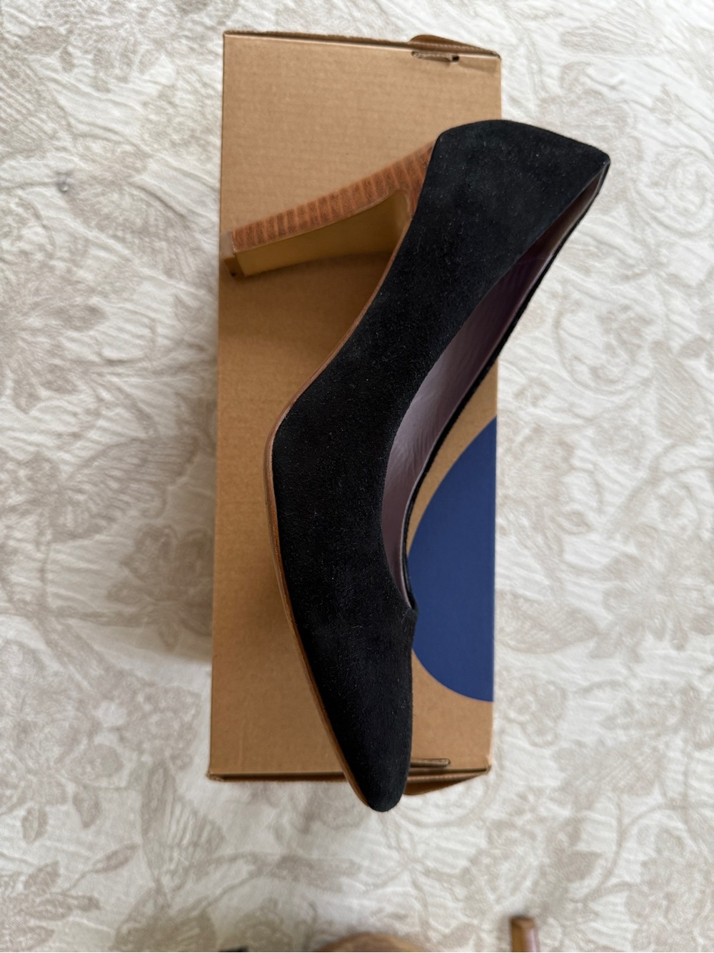 Butter Black Suede Pointed-Toe Heels - Picture 4 of 14